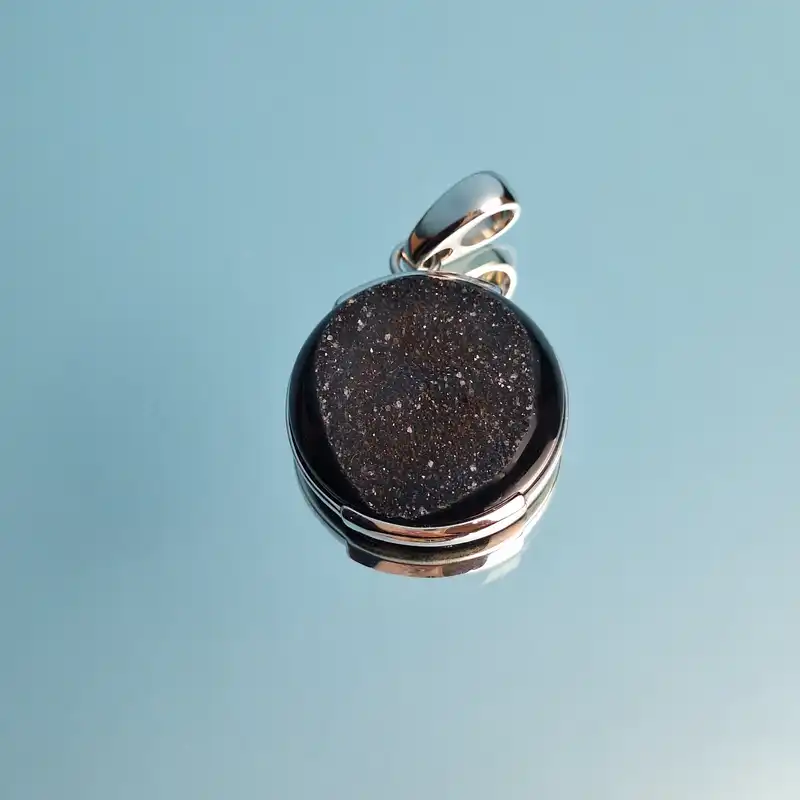 آویز گردنبند نقره زنانه عقیق دروزی مدل PiArte P02M-24