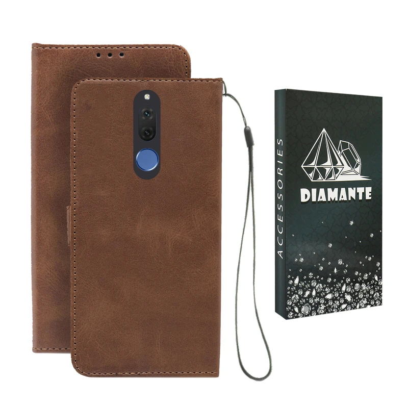کیف کلاسوری دیامانته مدل Band BK مناسب برای گوشی موبایل هوآوی Mate 10 Lite به همراه بندآویز