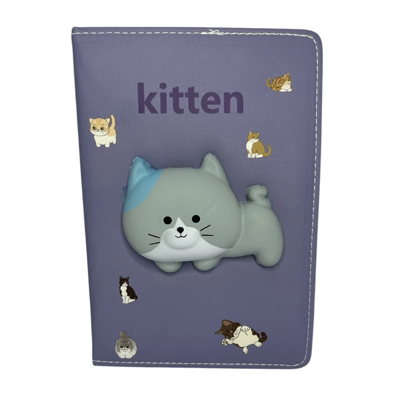 دفتر مشق 80 برگ مدل برجسته طرح گربه 2