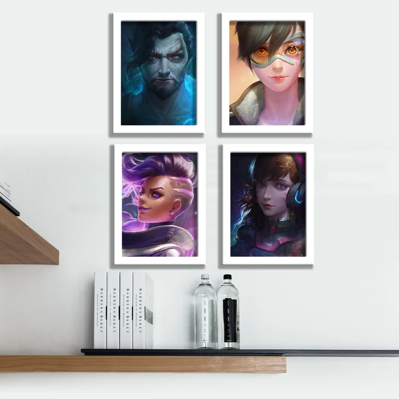 تابلو طرح overwatch مدل 108w مجموعه 4 عددی