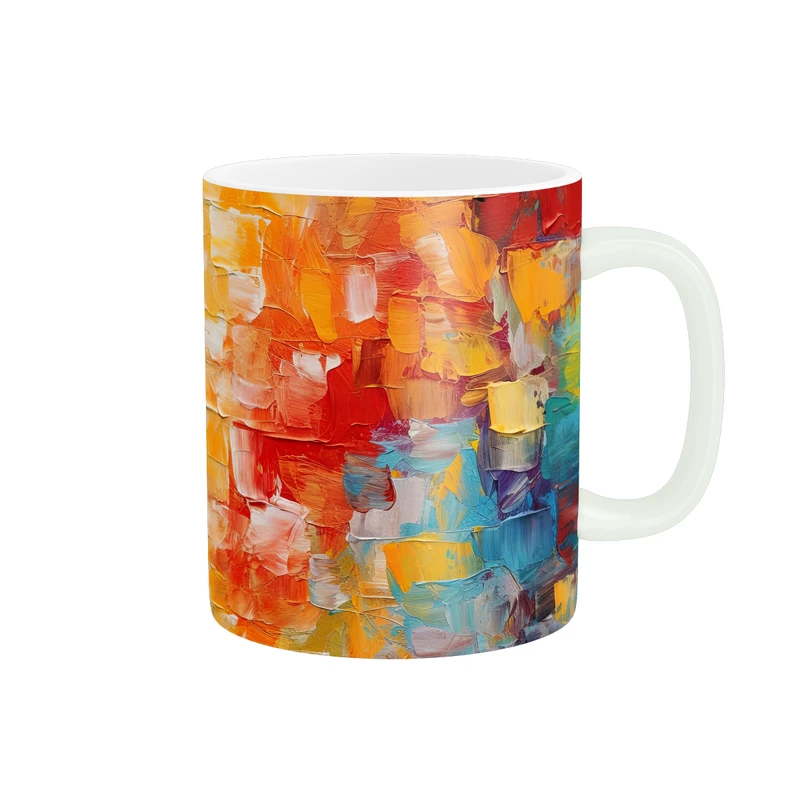 ماگ طرح نقاشی و رنگ آمیزی از مجموعه رنگین کمان کد MD-C113