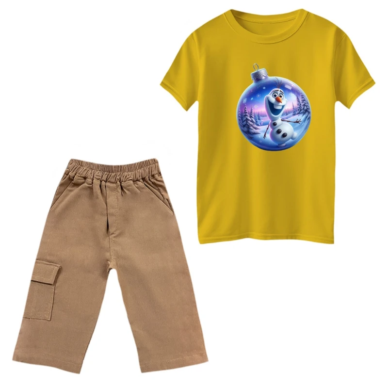 ست تی‌شرت و شلوارک پسرانه مدل فروزن کد 10