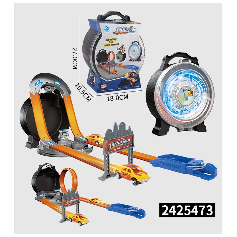 کیت ماشین بازی مدل ریسینگ 360 درجه طرح چراغدار کد 8899/26 کیت ماشین بازی مدل ریسینگ 360 درجه طرح چراغدار کد 8899/26