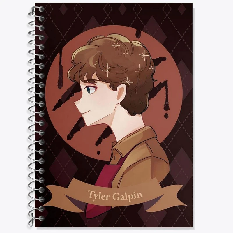 دفتر زبان 50 برگ خندالو مدل سه خط طرح سریال ونزدی Wednesday کد 25234