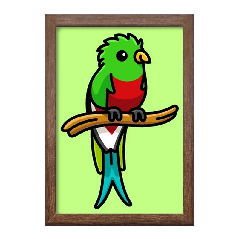 تابلو خندالو طرح حیوانات بامزه طوطی کد 28214