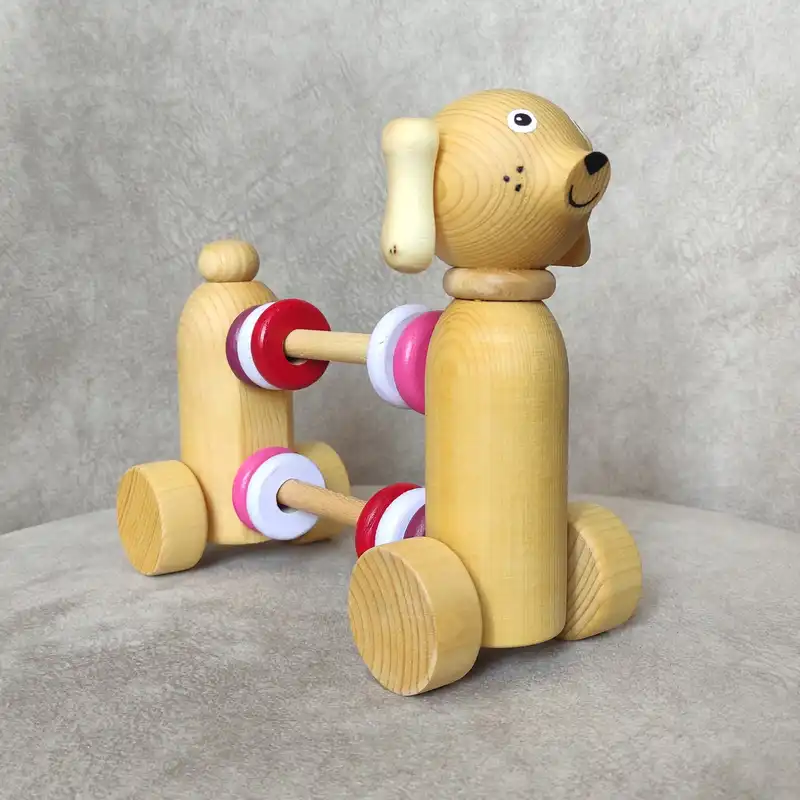 اسباب بازی چوبی مدل سگ شکم حلقه کد 014