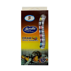 رنگ اکریلیک 12رنگ دراو کد 322 حجم 9 میلی لیتر