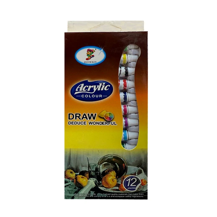 رنگ اکریلیک 12رنگ دراو کد 322 حجم 9 میلی لیتر