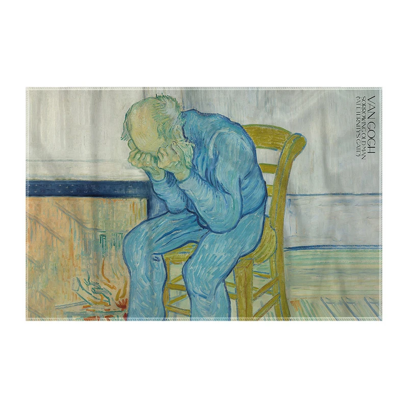 کاغذ کادو ترمه طراحان ایده مدل پیرمرد غمگین از ونگوگ کد art0019
