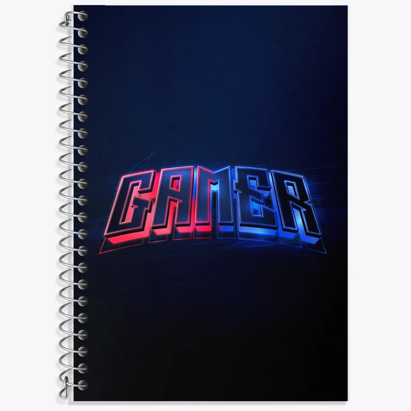 دفتر زبان 50 برگ خندالو مدل دو خط طرح گیمر کد F2343