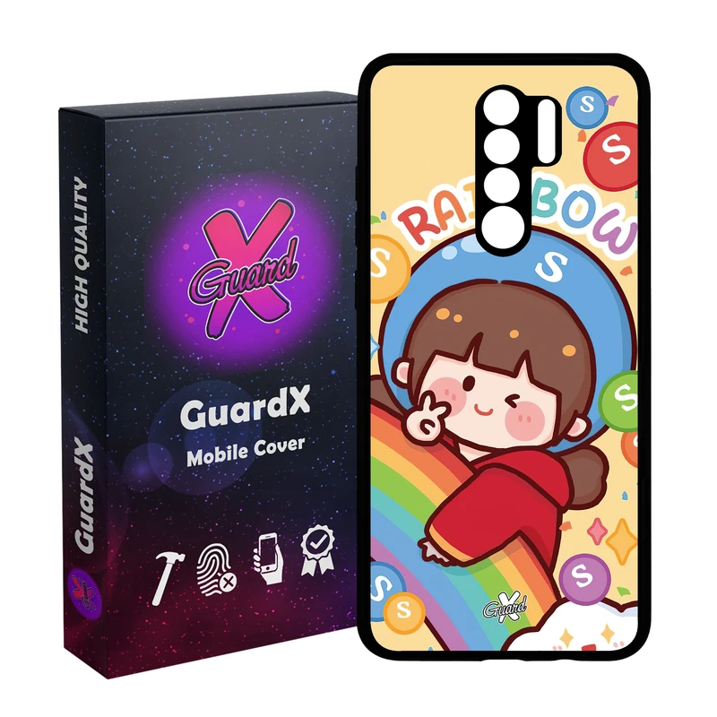 کاور گارد ایکس طرح Girl مدل Glass10520 مناسب برای گوشی موبایل شیائومی Redmi 9/Redmi 9 Prime/Poco M2