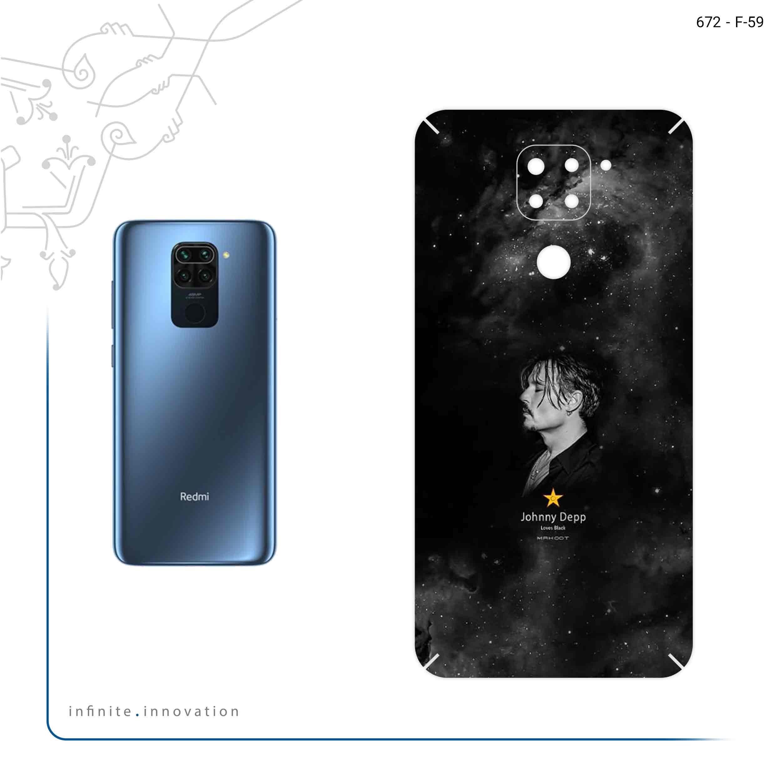 برچسب پوششی ماهوت مدل Johnny Depp مناسب برای گوشی موبایل شیائومی Redmi 10X