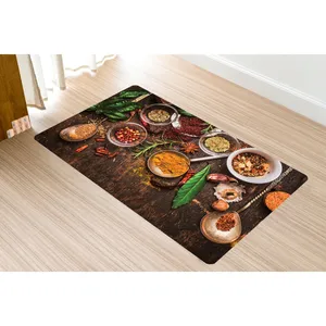 پادری مدل سه لایه رویه مخمل طرح آشپزخانه کد S625 سایز 75x45 سانتی متر