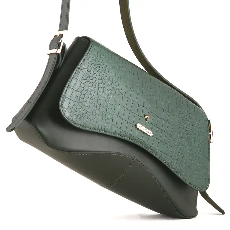 کیف رودوشی زنانه چرم یلسان مدل آیریا کد PRM-sbz-124