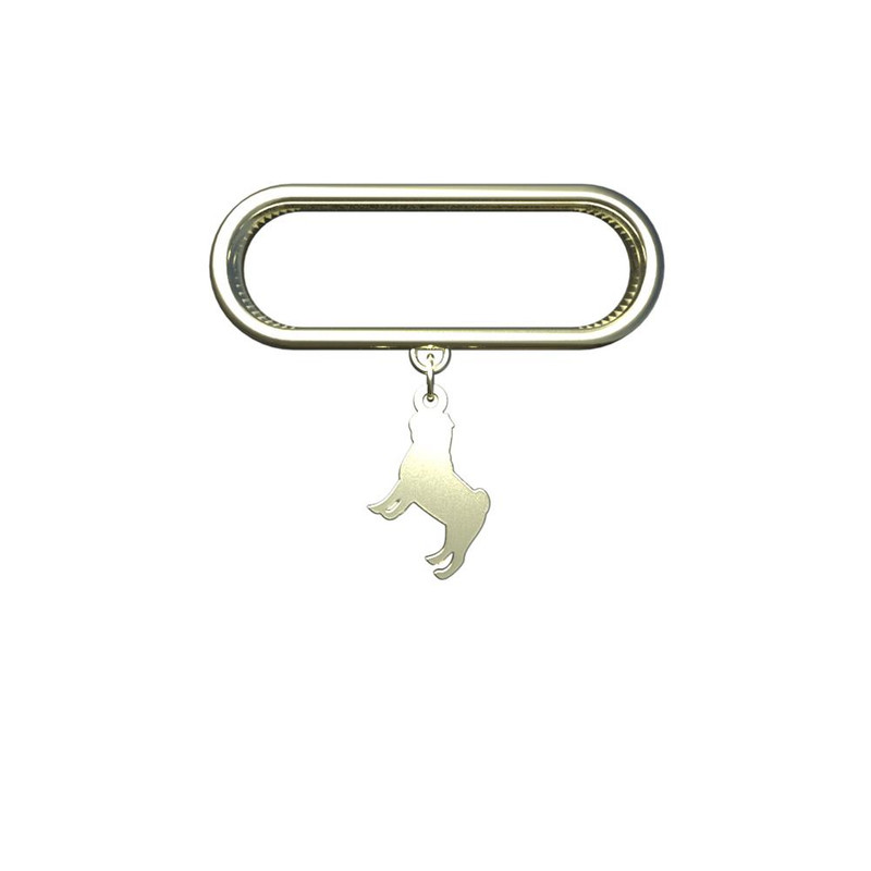 آویز ساعت طلا 18 عیار زنانه مدوپد مدل سگ کد SL1-1009