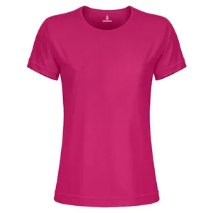 تی شرت آستین کوتاه زنانه ساروک مدل TSHPYR کد 01 رنگ سرخابی