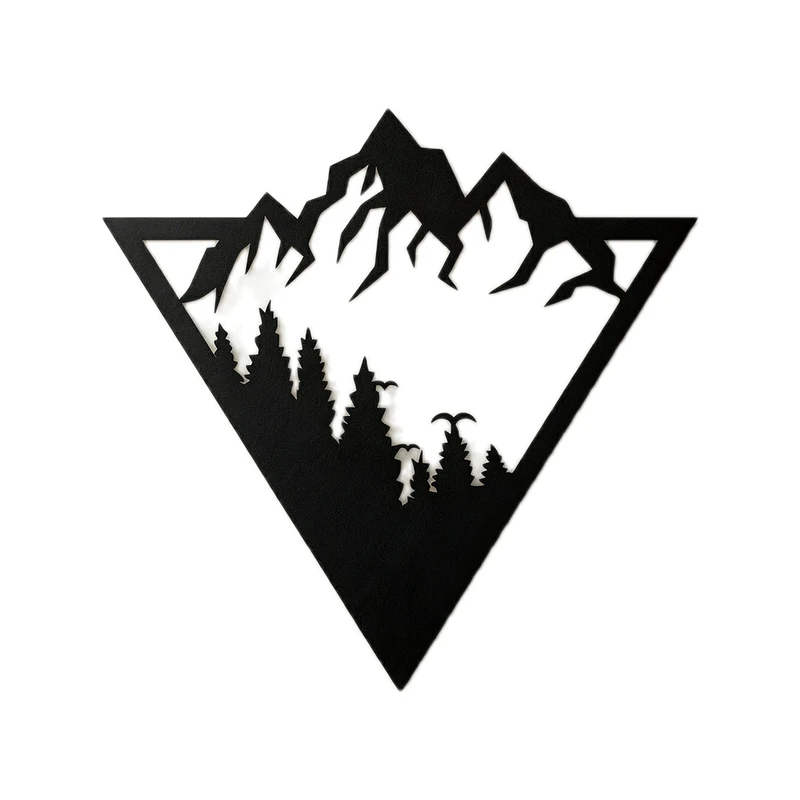 دیوارکوب دیزانور طرح جنگل مثلثی مدل 30 کد A166