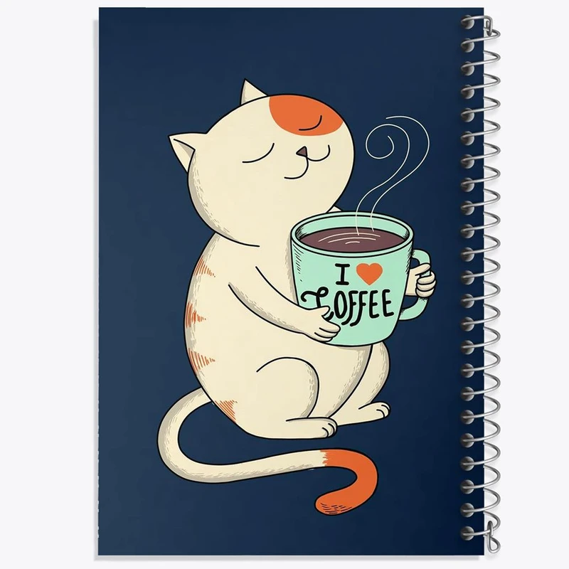 دفتر مشق 100 برگ خندالو طرح قهوه Coffee کد 22005