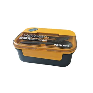 ظرف غذا مدل مستطیلی  به همراه قاشق و چنگال