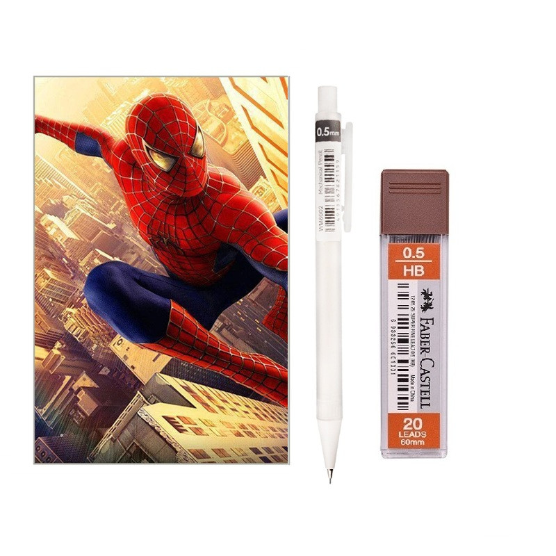 نوک مداد نوکی 0.5 میلی متری فابر کاستل مدل پاییز 3 به همراه دفتر و نوک مدادی