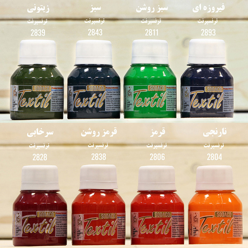 رنگ پارچه سوداکو مدل TRANSPARENT حجم 55 میلی لیتر رنگ پارچه سوداکو مدل TRANSPARENT حجم 55 میلی لیتر