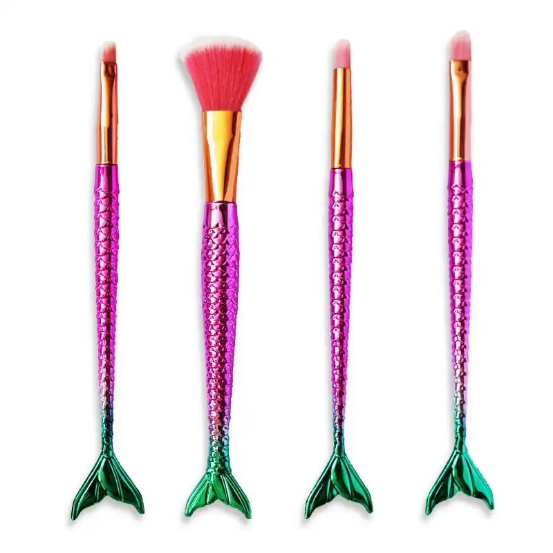 ست برس آرایشی مدل پری دریایی کد 1019 بسته 4 عددی