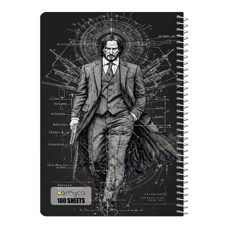 دفتر مشق 100 برگ سیمی کارنیکا طرح جان ویک John Wick کد 66505