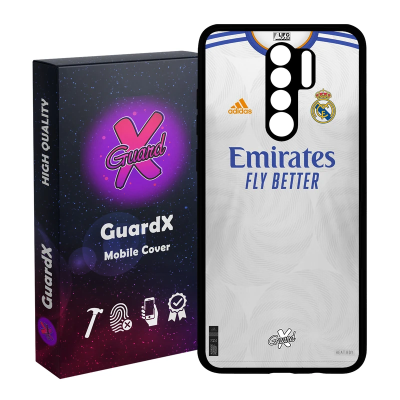 کاور گارد ایکس طرح رئال مادرید مدل Glass50358 مناسب برای گوشی موبایل شیائومی Redmi 9 / 9 Prime