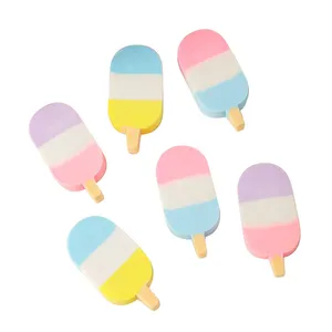 پاک کن مدل بستنی طرح چند رنگ بسته 6 عددی