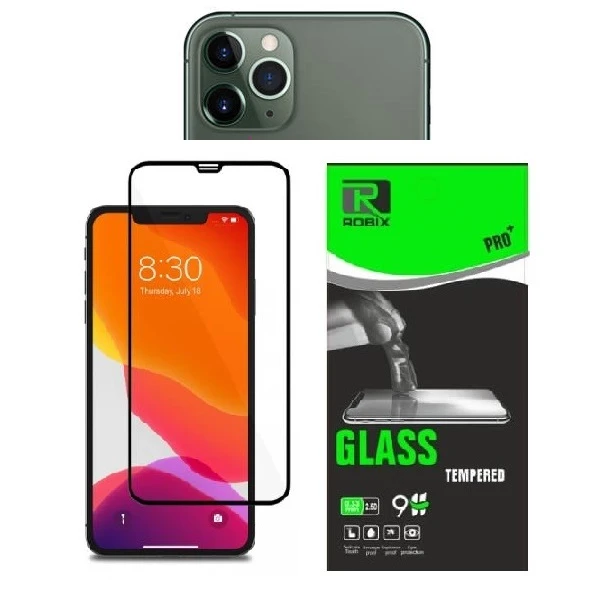 محافظ صفحه نمایش روبیکس مدل FL-IP11promax مناسب برای گوشی موبایل اپل iphone 11Promax به همراه محافظ لنز دوربین