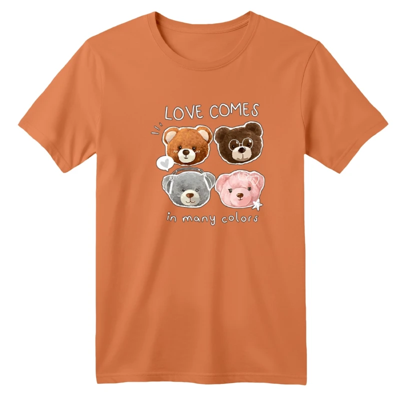 تی‌شرت آستین کوتاه لانگ بچگانه مدل چهار خرس