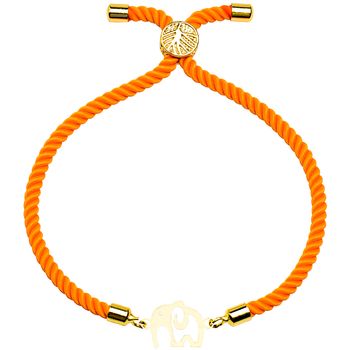 دستبند طلا 18 عیار زنانه کرابو طرح فیل مدل Kr2354