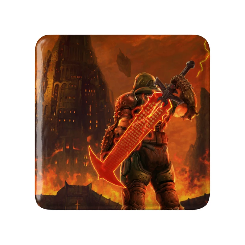 مگنت خندالو طرح بازی رستاخیز (Doom) مدل مربعی کد 31418