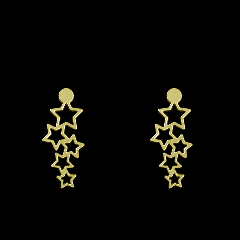 گوشواره طلا 18 عیار زنانه مدوپد مدل ستاره کد GA1-14995