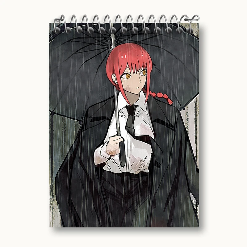 دفتر یادداشت 50 برگ خندالو مدل ماکیما انیمه مرد اره ای Chainsaw Man کد 22340