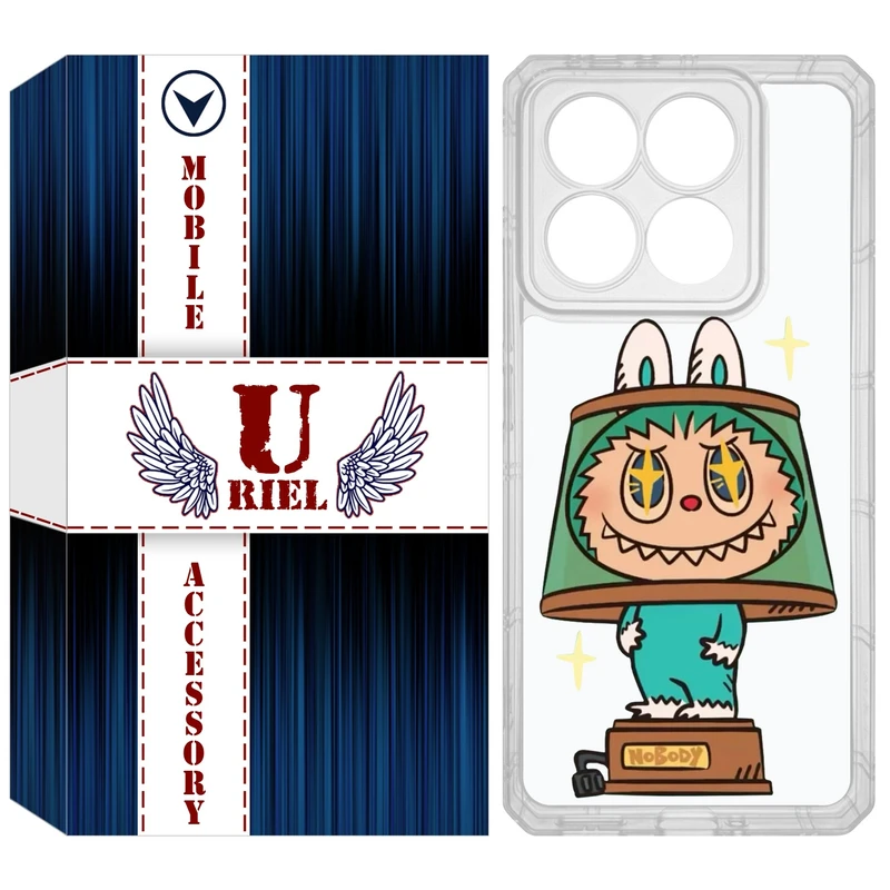 کاور یوریل مدل Clear کد 126 طرح لبوبو Labubu مناسب برای گوشی موبایل شیائومی 14T / 14T Pro