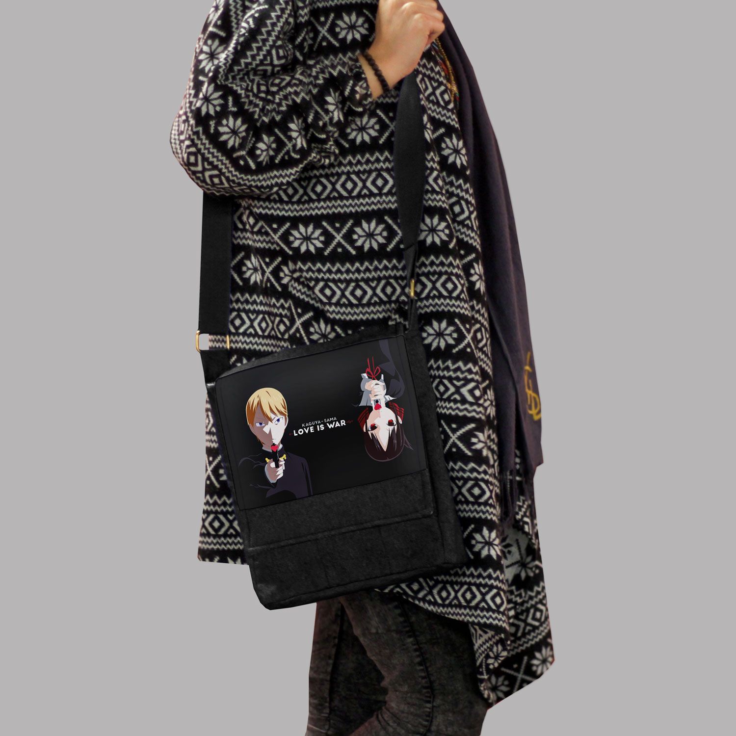 کیف رودوشی چی چاپ طرح انیمه کاگویا ساما کد Love is war -  - 3