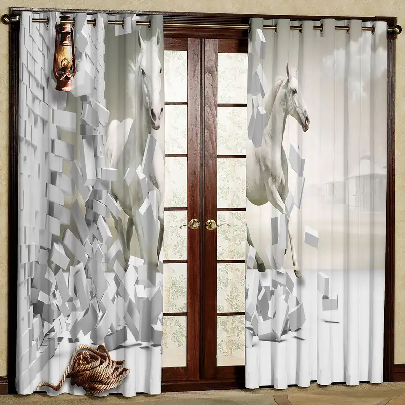 پرده مدل اسب مخمل پانچی کد 2580 سایز 200x140 سانتی متر