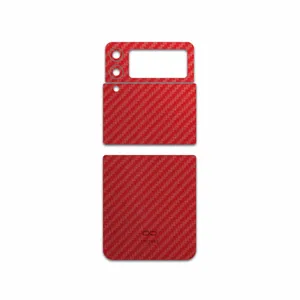 MAHOOT Red-Fiber Cover Sticker for Samsung Galaxy Z Flip3 5G