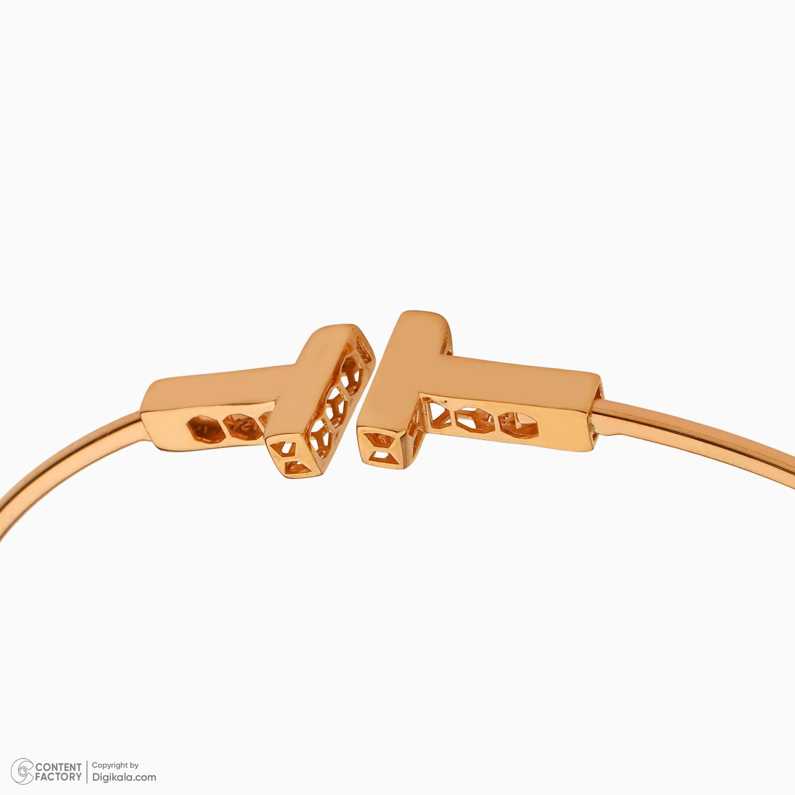 بنگل طلا 18 عیار زنانه حافا گلد مدل تیفانی کد bn010 -  - 4