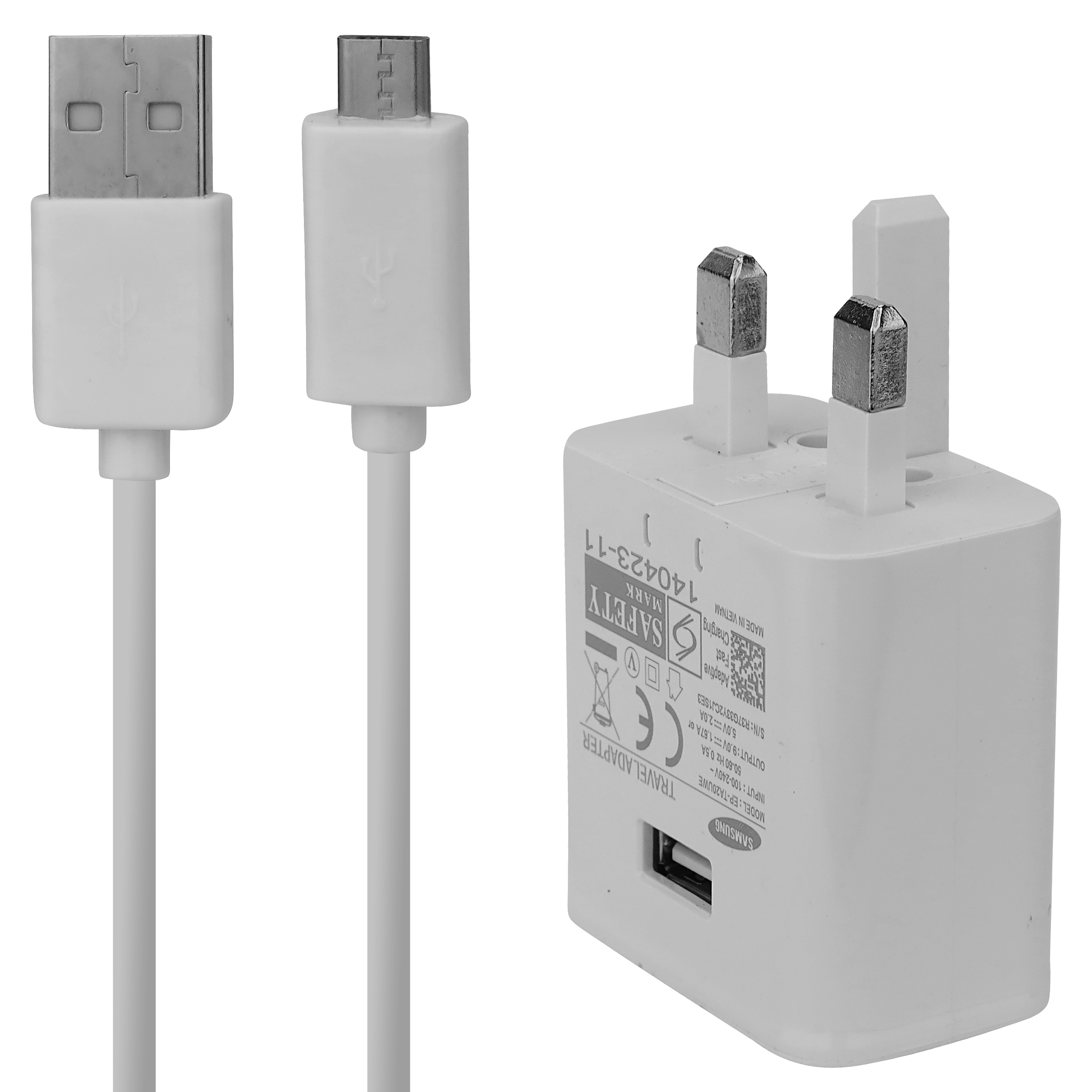 شارژر دیواری مدل EP-TA20UWE به همراه کابل تبدیل microUSB