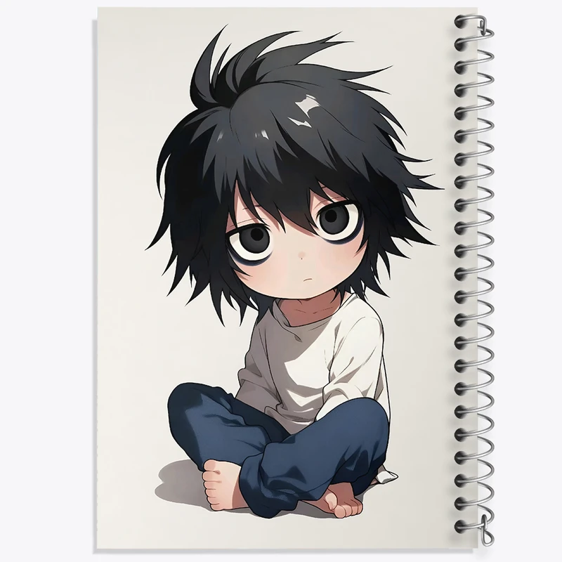 دفتر ژورنال نویسی 50 برگ خندالو مدل نقطه ای طرح ال لاولیت انیمه دفترچه مرگ کد N3540