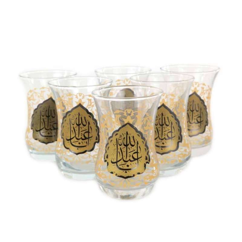 استکان مدل کمر باریک طرح محرم اباعبدالله علیه السلام کد 40001858 بسته 6 عددی