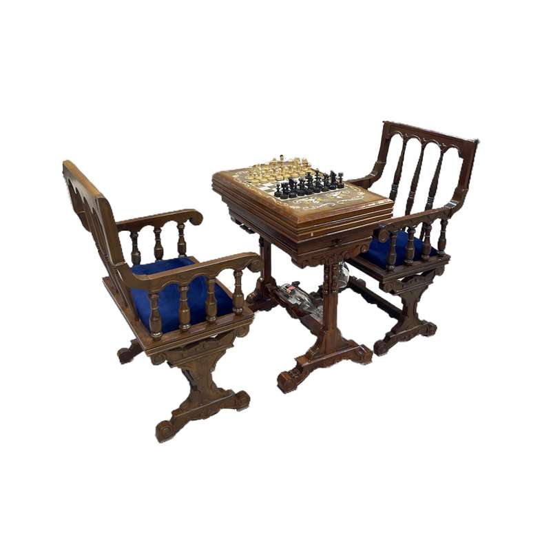 میز و صندلی شطرنج مدل سلطنتی