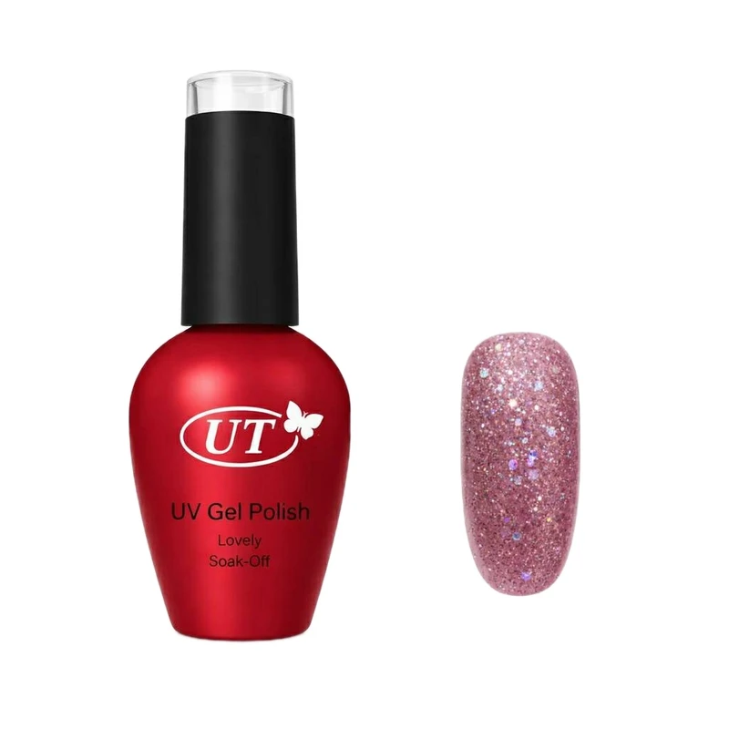 لاک ژل اکلیلی ناخن اتوپیا مدل GLITTER شماره 78 رنگ صورتی