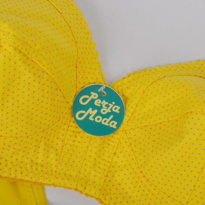 سوتین زنانه پرجامدا مدل 355011410 نخی خالدار رنگ زرد