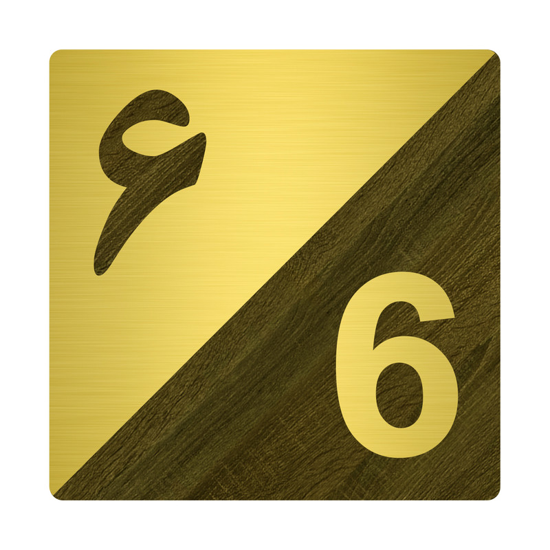 تابلو نشانگر مستر راد طرح پلاک واحد شماره 6 کد 06 TR.AG تابلو نشانگر مستر راد طرح پلاک واحد شماره 6 کد 06 TR.AG