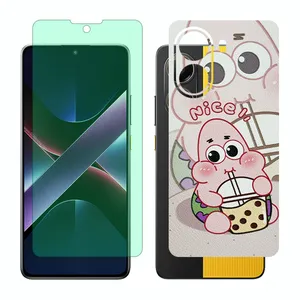 Glass Together model Green light screen protector suitable for Xiaomi Poco X7 Pro mobile phone with back cover sticker