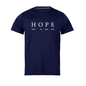 تی شرت آستین کوتاه مردانه مدل HOPE_N1_0078 رنگ سرمه ای