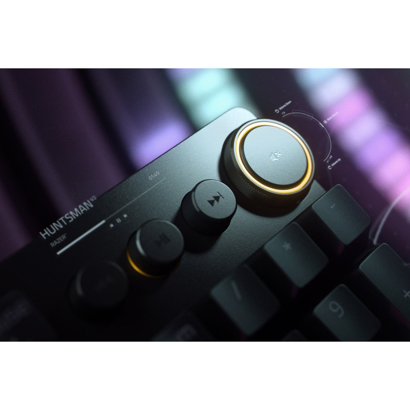 کیبورد مخصوص بازی ریزر مدل (Linear Optical) Huntsman V2 Red Switch